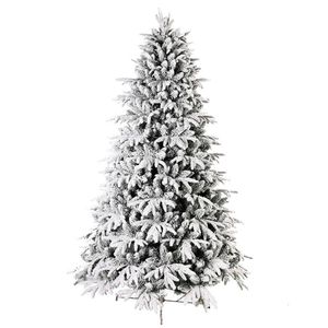 Árvore de Natal PE Misto PVC Reunindo Árvore de Natal 210 CM Floco de Neve Decoração de Paisagem Árvore Caindo Árvore de Neve