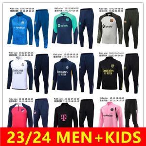 Kids 23/24 Futbol Terzini Barcelona Futbol Eğitim Takımı 2023 2024 Spor Giyim Real Madrids Survetement Foot Jogging Sets