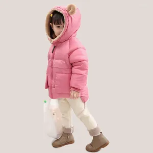 Imbottiture Cappotto Abbigliamento coreano per ragazzi Giacca invernale Neonato Felpe con cappuccio Gilet imbottito Bomber Capispalla 2023 Autunno Ragazza 2 4 8t