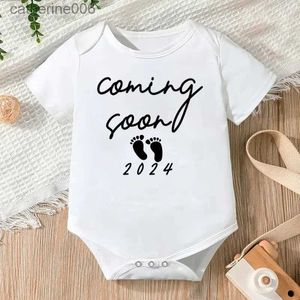 Clothing Sets 2024 Baby Clothes Letter Print Romper Toddler Cotton Jumpsuits Outfits Clothes 0-12M Newborns Infants Boys And Girls BodysuitsL231202