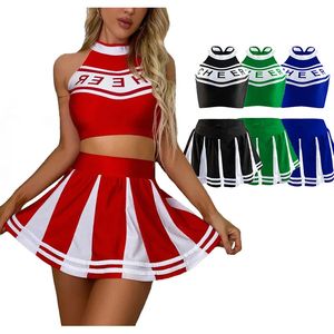 Cheerleading Classic High School Cheerleader Costume Student Sports Uniform Athletic Cosplay Carnival Party Fancy Dress 231201