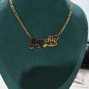 Anhänger Halsketten Benutzerdefinierte Figaro Kette Band Herz Namen Halskette Frauen Schmuck Personalisierte Edelstahl Namensschild Geschenk für Sie 231201