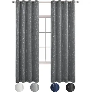 Curtain LZ 2-Panel Blackout Curtains Set Of 2 - Energy Efficient Light Blocking Window Panels For Dining Room