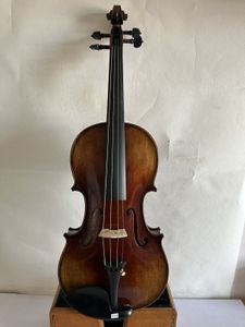 Master 4/4 violino Stradi modelo 1 peça topo de abeto flamejado com costas feito à mão K3145