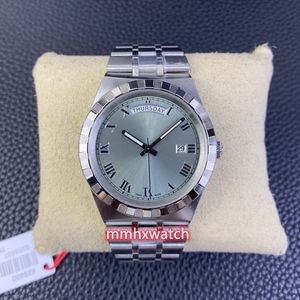 V7 Średnica zegarka 41 mm z 2834 DZIEŃ KALENDARU SYNCHRONY SYNCHORNY SKAPHIRE SHAPHIRE Anti-Scratch Mirror 316L drobny stal CNC Polerowany obudowa