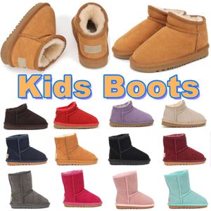 UG G Designers Tazz Tasman Children Toddler Baby Boots Kids Boys Bot But Kappers Winter Warm Children's Plush Buty Australia Zamie Snow Bot 22-35