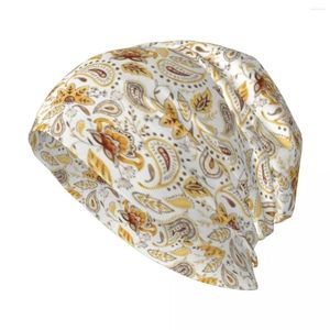 Berretti Acquerello Floreale Paisley - Cappello lavorato a maglia senape Cappelli personalizzati Cappuccio Anime Trucker Cap Uomo Donna