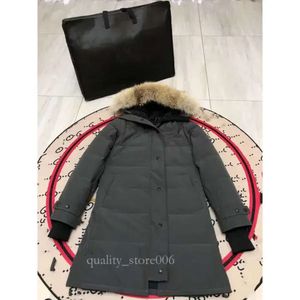 デザイナーの女性カナダグースミッドレングスバージョンパフレディースジャケットダウンパーカス冬の厚い暖かいコートウィンドプルーフストリートウェア235