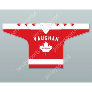 Custom Red Vaughan Nationals Wayne Gretzky 9 Hockey Jersey Metro Junior B League Nowy najlepszy top S-M-L-XL-XXL-3XL-4XL-5XL-6XL