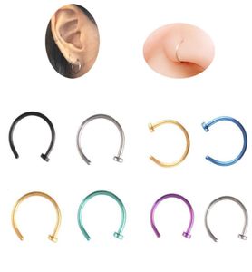 Nose Ring stud Piercing Jewelry body arts fake septum rings nosecuffs Magnet Ear Tragus Cartilage Lip Labret Cheater Non Pierced M3815260