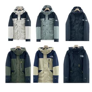 Men's Winter Hooded Embroidered Northern Warm Parka Men's Down Jacket Letter Printed Cargo Coat