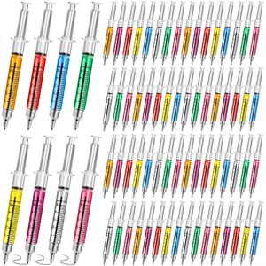 Ballpoint Pens 72pcs Nowator płynna strzykawka Czarna niebieska kulka Ball Ball Pen Ballpoint Pen 231201