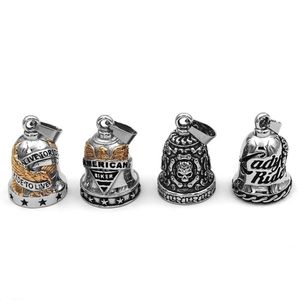 Har Bell Sound Live To Ride Eagle Motor Biker Bell Pendant Rostfritt stål Skull Rose Lady Rider Pendant 496b279i