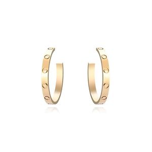 High Edition Hoop & Huggie Screw Stud Love Earrings for Women Ladies Girls Gift Jewelry 316L Titanium Steel Designer Jewelry Surfa304l
