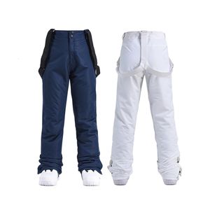 Skidåkning Bib Pants Ski Män Kvinnor förtjockar vindtät vattentät bomull Vinter utomhus sport snowboard varma andningsbara overaller unisex 231202