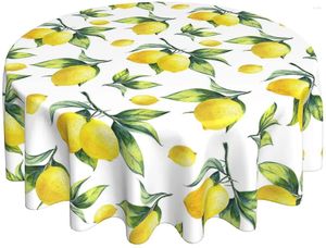 Table Cloth Yellow Tablecloth Round 60 Inch Spring Summer Kitchen Decor Cloths For Holiday Dining Room Decorative Patio