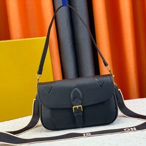 M46386 Diane Shoulder Bag Women Designers Empreinte Handbags Women's Leather crossbody Totes Jacquard Strap Shoulderstrap Removable Bags black