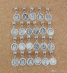 50pcslot Antique Silver Mix Letter Initial Charm Hängen för smycken Making Armband Halsband DIY Tillbehör 148x308mm A419A8682463