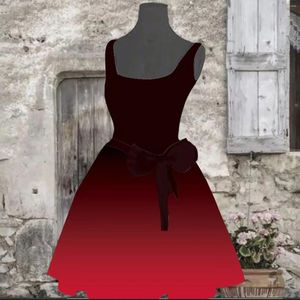 Sukienki zwykłe Halloweenowe damskie krwawe druk seksowna krótka sukienka bez rękawów z załogą midi