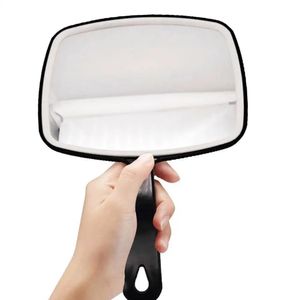 Specchi compatti Specchio di bellezza portatile Specchio di bellezza da viaggio Specchio manuale in PVC con impugnatura trasparente, comodo specchio per il trucco quadrato di grandi dimensioni 231202