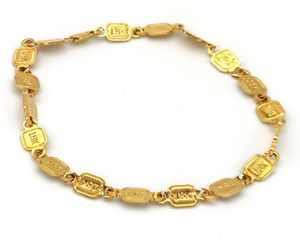 NEW Bracelet Anklet 18 k Stamp Gold GF Yellow Ankle Jewllery Foot Women Girl039s Beach big small Size dom connect link5226967