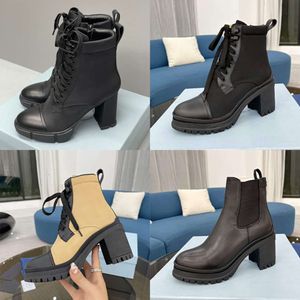 디자이너 여성 나일론 패브릭 가죽 부츠 Rois Boots Australia Martin 플랫폼 발 뒤꿈치 신발 상자 No43