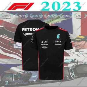 T-shirt da uomo 2023/2024 Nuova F1 Formula One Racing Team Motorsport Petronas Appassionati di auto Estate Quick Dry Traspirante Maglie 5nqe