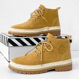 Boots Men's Luxury Leather Casual Ankle Autumn Shoes For Men Trend 2023 Comfortable Rubber Short Outdoor Fashion Footwear