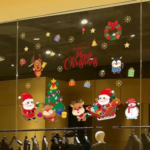 窓のステッカークリスマスデコレーションキッズウォールステッカーの年のステッカー窓の装飾室2024クリスマスグッズ231201