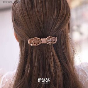 ヘッドウェアヘアアクセサリー女性ヘッドウェアミドルサイズかわいいヘアクリップファッションヘアバレットアセテートボウヘアアクセサリー女性Q231204