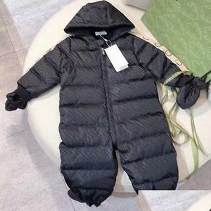 Piumino 23Ss Kids Designer Brand Warm Tutina Ragazzi Ragazze Con cappuccio Tute per bambini Abbigliamento casual di alta qualità A1 Drop Delivery Maternit Dh7Ju