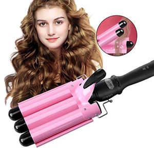 Lockenstäbe Professionelle Keramik-Haar-Lockenwickler Wave Waver Styling-Tools Styler Zauberstab Drei Fass Automatik 231201