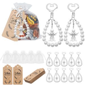 Outros suprimentos para festas de eventos 50/20 conjuntos de chaveiros de anjo fofos com caixas de lembranças e cartões de agradecimento, batismo, chá de panela, casamento, gênero, festa de revelação 231202