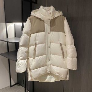 Women's Parkas Light Luxury~North Face New UE05 Pioneer Cocoon Pupa Shaped Personalized Checkered Small Swallowtail Warm Down Coat for Middle and Elderly