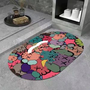 Fashion Floor Mat Designer Carpets Home Decorative Front Door Mat Entrance Doormat Polyester Casual Rubber Non Slip Floor Carpet Bath Rugs