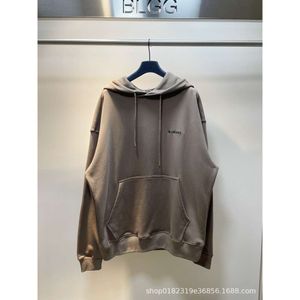 Hög version B Hem Paris BB Engelsk brev broderad ren bomullsslingade lösa mäns och kvinnors hoodie