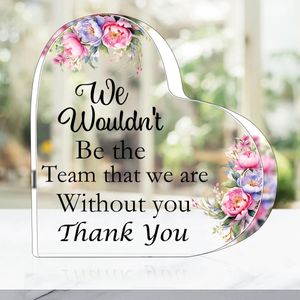 Decorative Thank you for your gift. Female employees appreciate the inspiring gift. Acrylic colleagues appreciate the Plaque team gift 231202