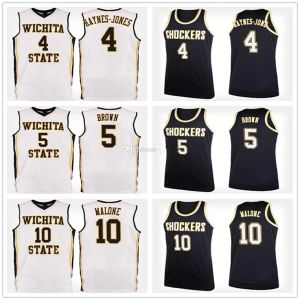 Nikivip Ita State Shockers College #4 Samae Haynes-Jones Basketball Jerseys #5 Rod Brown #10 Kaelen Malone Mens Ed Custom