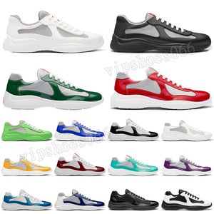 2024 Designer Americas Cup Sneakers OG Sapatos Casuais Mens Mulheres Marca de Luxo Original America Cup Low Top Mocassins Patent Leather Rubber Sole Runner Trainers Shoe
