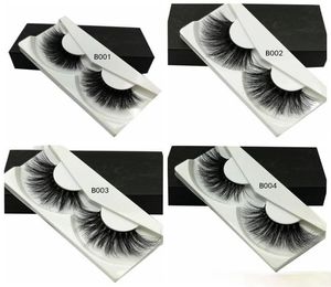 3D Mink Eyelashes Long Full Natural Makeup False Lashes Crisscross 25mm Wispies Fluffy Extensions modeverktyg8573772