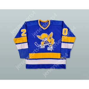 Personalizado JACK CARLSON 20 BLUE WHA 1974-75 MINNESOTA FIGHTING SAINTS HÓQUEI JERSEY NOVO Top Costurado S-M-L-XL-XXL-3XL-4XL-5XL-6XL