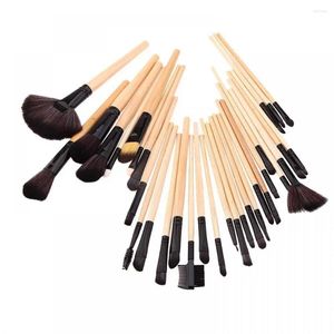 Makeupborstar Pincel de Maquiagem Make Up Profissal of Brush Set Black Leather Bag