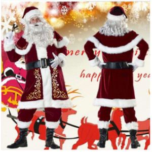 New style long sleeve clothes thickened Santa Claus clothes adult party costumes