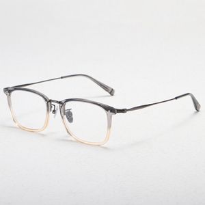 Optical Eyeglasses For Men Women Retro Designer FOSTER2 Fashion Acetate Fiberglass Frames European and American Oval Style Anti-Blue Light Lens Plate With Box