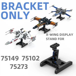 Suprimentos de brinquedos de Natal MOC Stand Display Building Blocks Suporte para X Wing Space Wars Fighter 75102 75149 75218 Suporte Tijolos Crianças Brinquedos Crianças Presente 231202