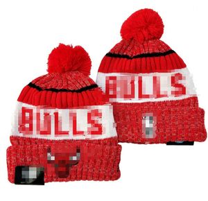 2023 Chicago''Bulls''Beanie Baseball North American Team Side Patch Winter Wool Sport Knit Hat Skull Caps Beanies a4