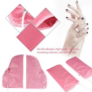 Foot Care Pro Electric Heated Mittens Hand Feet Massager Infrared Therapy For Paraffin Manicure Waxing Skin Mate SPA Treatment Heat Mitts 231202