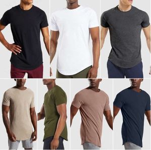 LL-FZ863 Mens T-Shirts Tops Gym Clothing Summer Exercise Fitness Wear Sportwear Running Loose Short Sleeve Shirts