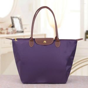 Evening Bags High Quality Classic Portable Foldable Dumpling Handbag Woman Travel Lightweight Shopper Bag Waterproof Nylon Shoulder Sac Big