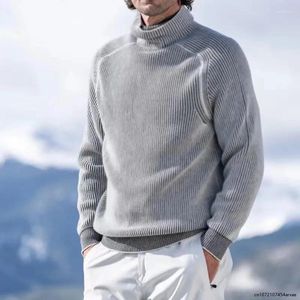 Men's Sweaters Turtleneck Sweatshirt Long Sleeve Pullovers Men Solid Rib Casual Clothing Male Sweater Spring Autumn Corduroy Tees Top